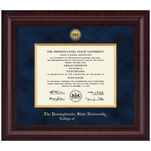 #109 College of… diploma frame Presidential in Premier (Chestnut)